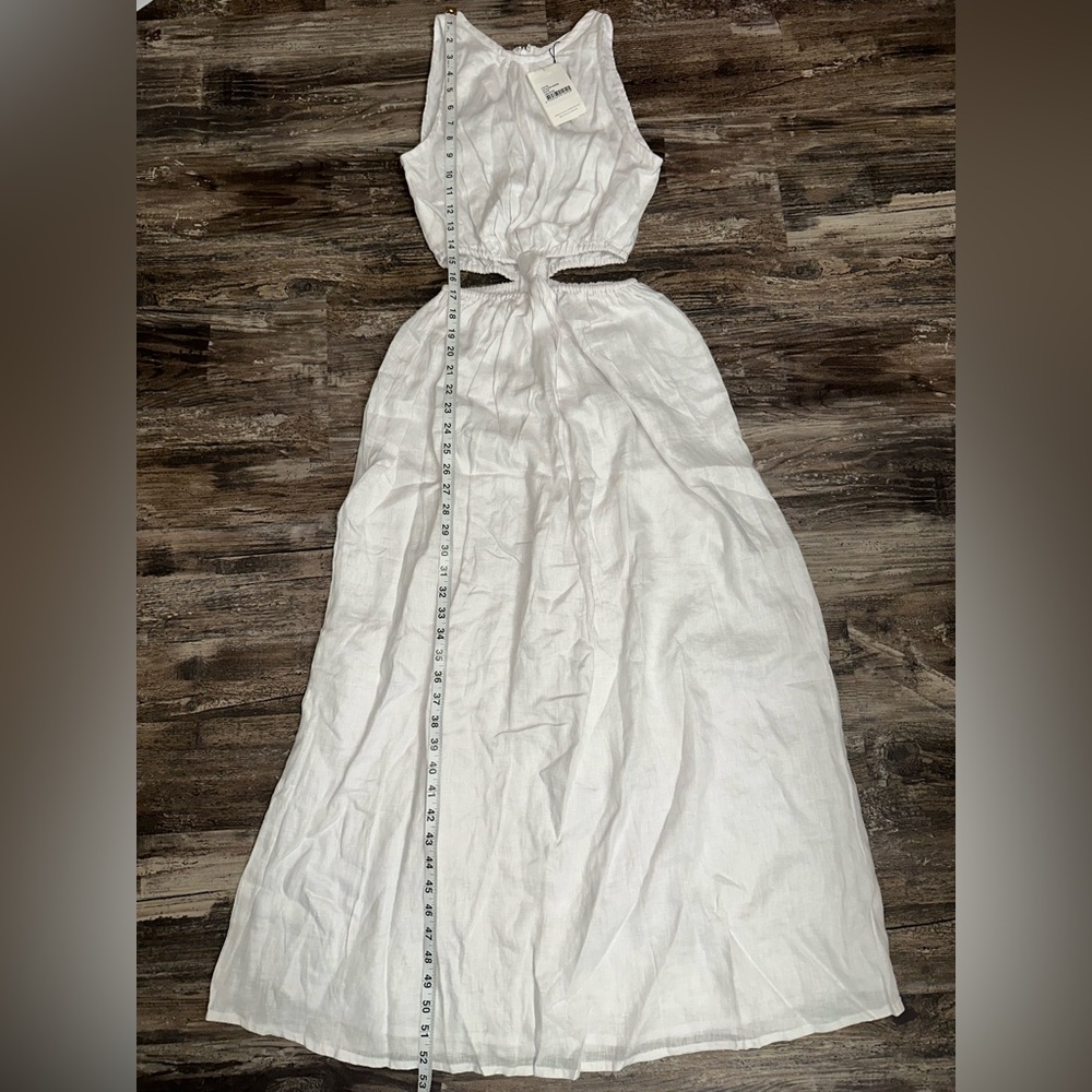 NWT Faithfull The Brand Zeta White Midi Dress Size 4 - Picture 5 of 8